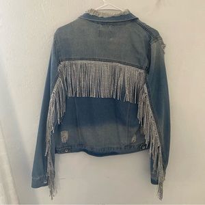 originally from etsy euphoria sequin chain denim jacket